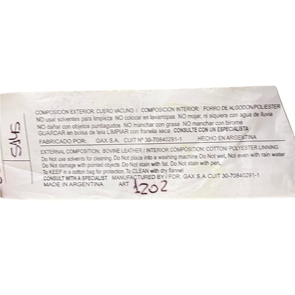 Prune ivory 100% pebble leather purse with zipper closure contrast tan buckles - Picture 7 of 9